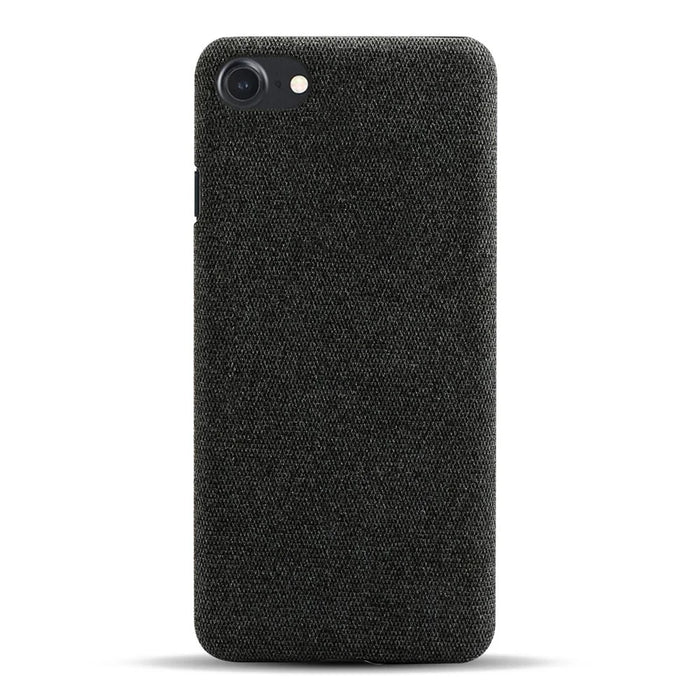 Cloth Texture Hard Plastic Case for iPhone SE (2020) / SE (2022) / 7 / 8 4.7 inch - Black - 3