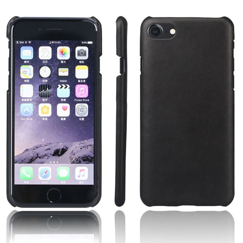 Crazy Horse PU Leather Coated Hard PC Case for iPhone SE (2020) / SE (2022) / 7 / 8 4.7 inch - Black - 1