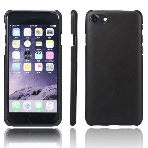 Crazy Horse PU Leather Coated Hard PC Case for iPhone SE (2020) / SE (2022) / 7 / 8 4.7 inch - Black - 1