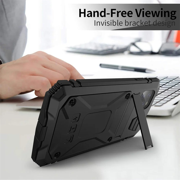 R-JUST Shockproof Dustproof Waterproof 360° Protective Shell with Kickstand for iPhone 11 6.1 inch - Black - 3