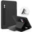 For iPad 9.7-inch (2018)/(2017) Magnetic Stand Card Holder PU Leather Tablet Case with Stylus Slot - Black - 1