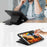 For iPad 9.7-inch (2018)/(2017) Magnetic Stand Card Holder PU Leather Tablet Case with Stylus Slot - Black - 3