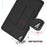 For iPad 9.7-inch (2018)/(2017) Magnetic Stand Card Holder PU Leather Tablet Case with Stylus Slot - Black - 6