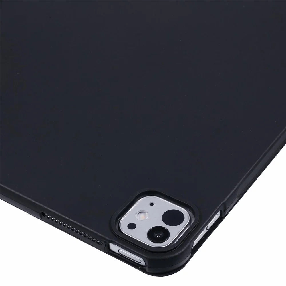 Tri-Fold Stand Smart Wake / Sleep TPU Leather Tablet Cover for iPad Air 13 (2026) / (2025) / (2024) / Pro 12.9 (2022) (2021) (2020) - Black - 6