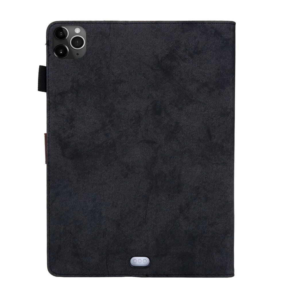 For iPad Air 11 (2026) / (2025) / (2024) / Air (2020) / Air (2022) / Pro 11-inch (2022) / (2021) / (2020)(2018) Leather Stand Case Card Holder - Black - 2