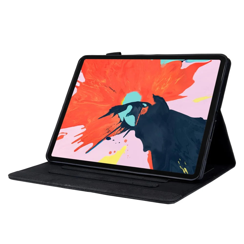 For iPad Air 11 (2026) / (2025) / (2024) / Air (2020) / Air (2022) / Pro 11-inch (2022) / (2021) / (2020)(2018) Leather Stand Case Card Holder - Black - 4