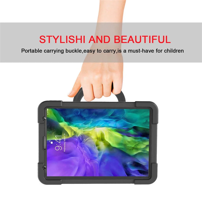 For Apple iPad Air (2020) / Air (2022) / Pro 11-inch (2022) / (2021) / (2020) 360-degree Swivel Kickstand PC + TPU Hybrid Tablet Case - Black - 5