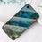 Marble Grain Pattern Tempered Glass PC + TPU Combo Case for iPhone SE (2nd Generation) - Emerald - 1