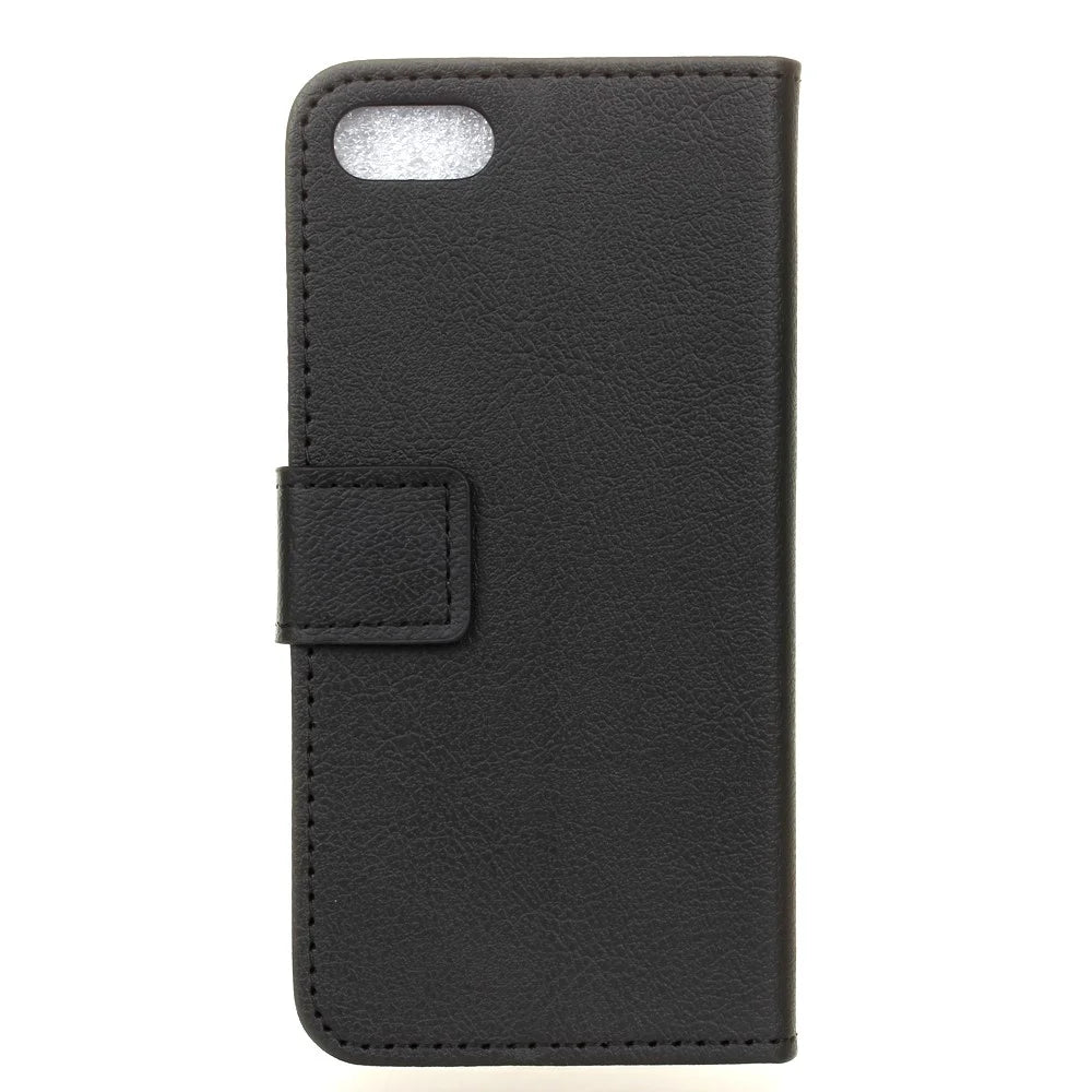 PU Leather Mobile Phone Shell for iPhone SE (2022)/SE (2020)/8/7 - Black - 2