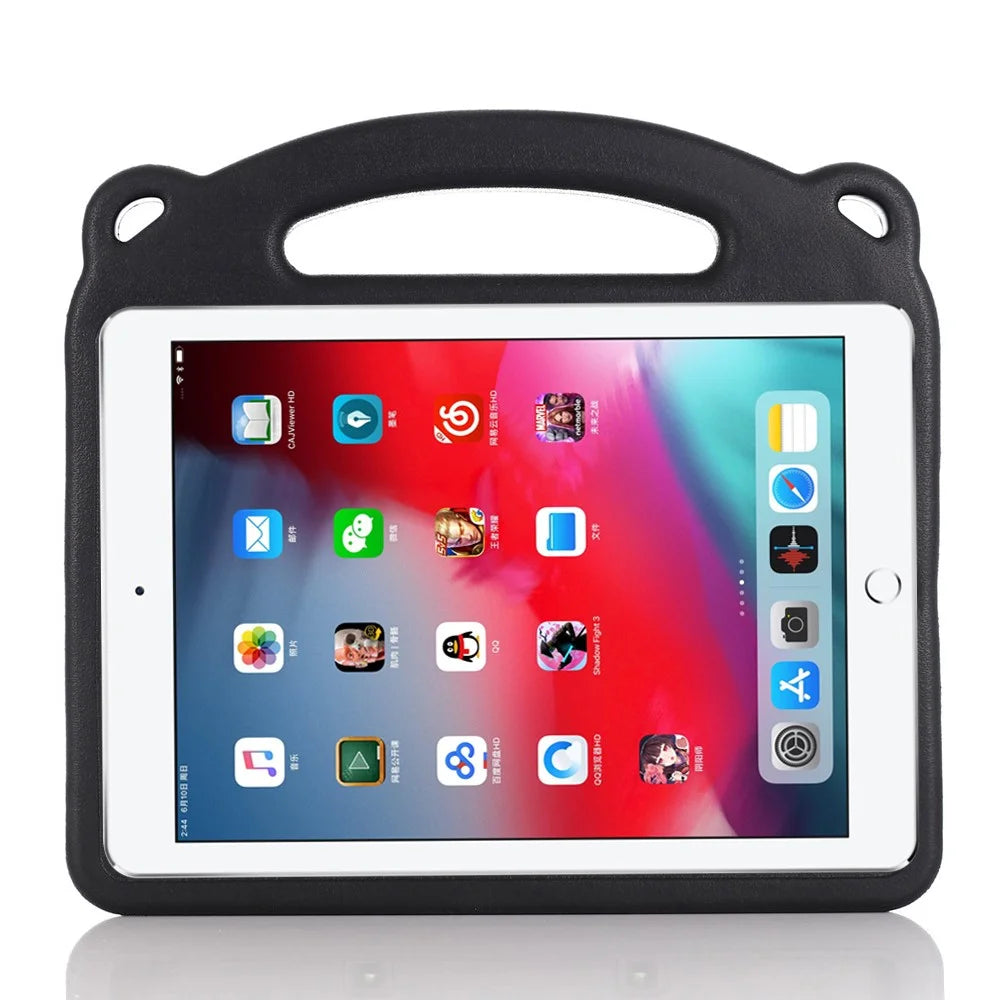 Panda Imprint EVA Shockproof Tablet Cover with Kickstand for iPad 9.7-inch (2018)/(2017)/iPad Air (2013)/iPad Air 2 - Black - 2