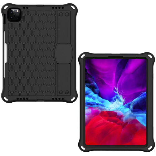For iPad Pro 11-inch (2022) / (2021) / (2020) / (2018) Honeycomb Texture EVA Tablet Hybrid Tablet Case - Black - 1