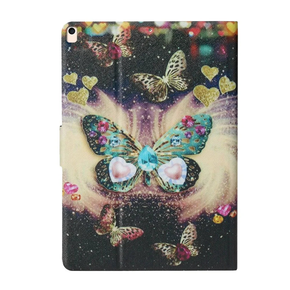 Pattern Printing Card Slots Flip Leather Tablet Cover for iPad Air 10.5 inch (2019)/iPad 10.2 (2021)/(2020)/(2019) - Butterflies - 3