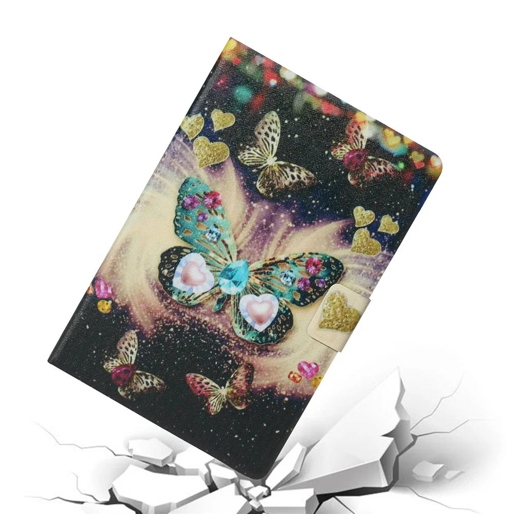 Pattern Printing Card Slots Flip Leather Tablet Cover for iPad Air 10.5 inch (2019)/iPad 10.2 (2021)/(2020)/(2019) - Butterflies - 5