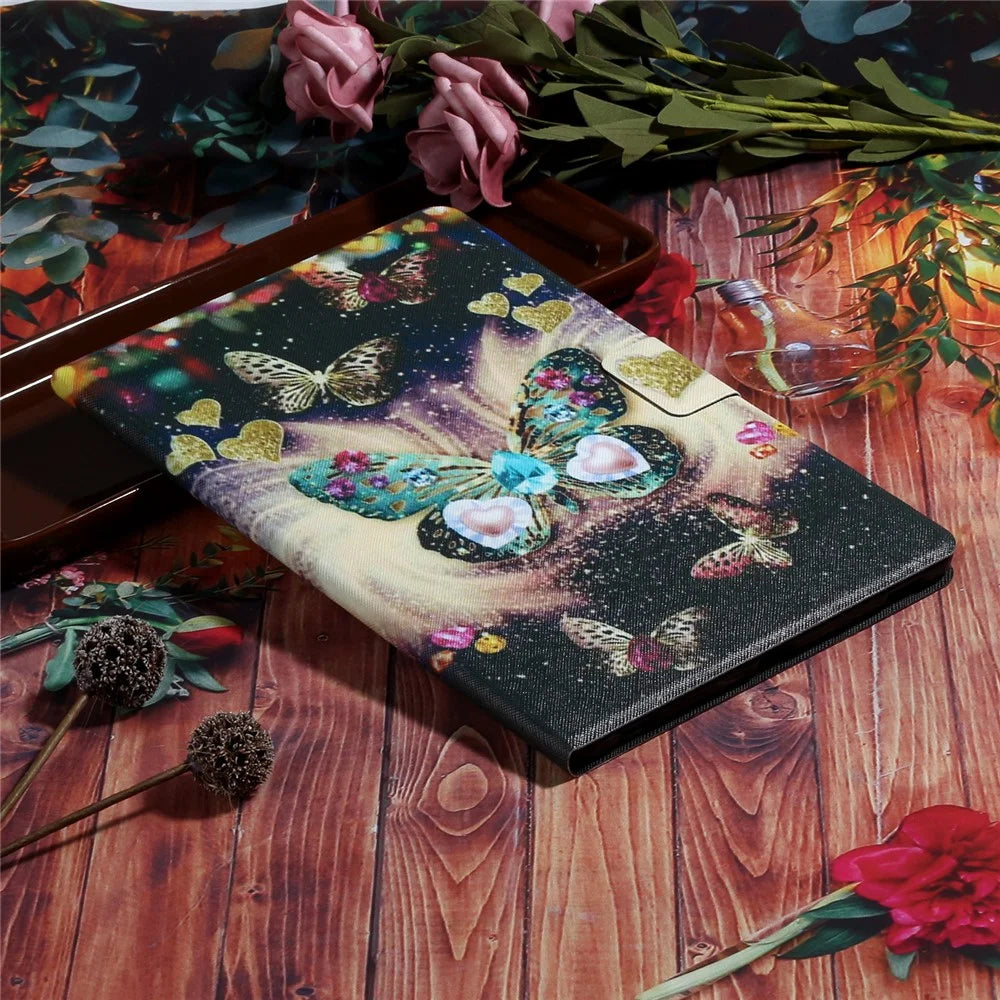 Pattern Printing Card Slots Flip Leather Tablet Cover for iPad Air 10.5 inch (2019)/iPad 10.2 (2021)/(2020)/(2019) - Butterflies - 6