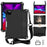 For iPad Pro 11-inch (2022) / (2021) / (2020) / (2018) Honeycomb Skin EVA Tablet Case with Shoulder Strap - Black - 1