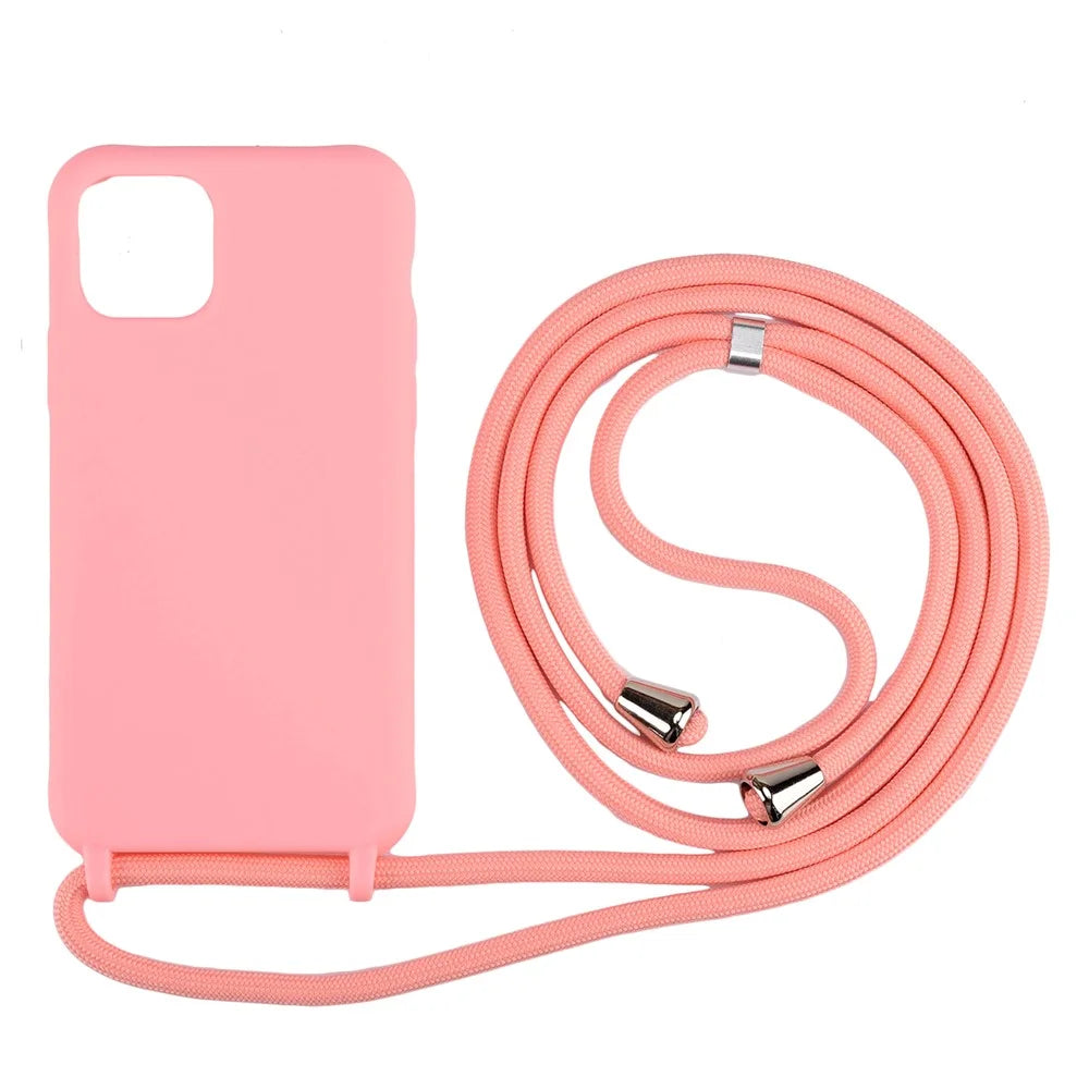 Soft TPU Case Phone Case with Multi-function Strap for iPhone 11 Pro 5.8-inch Cell Phone Accessory - Pink - 1