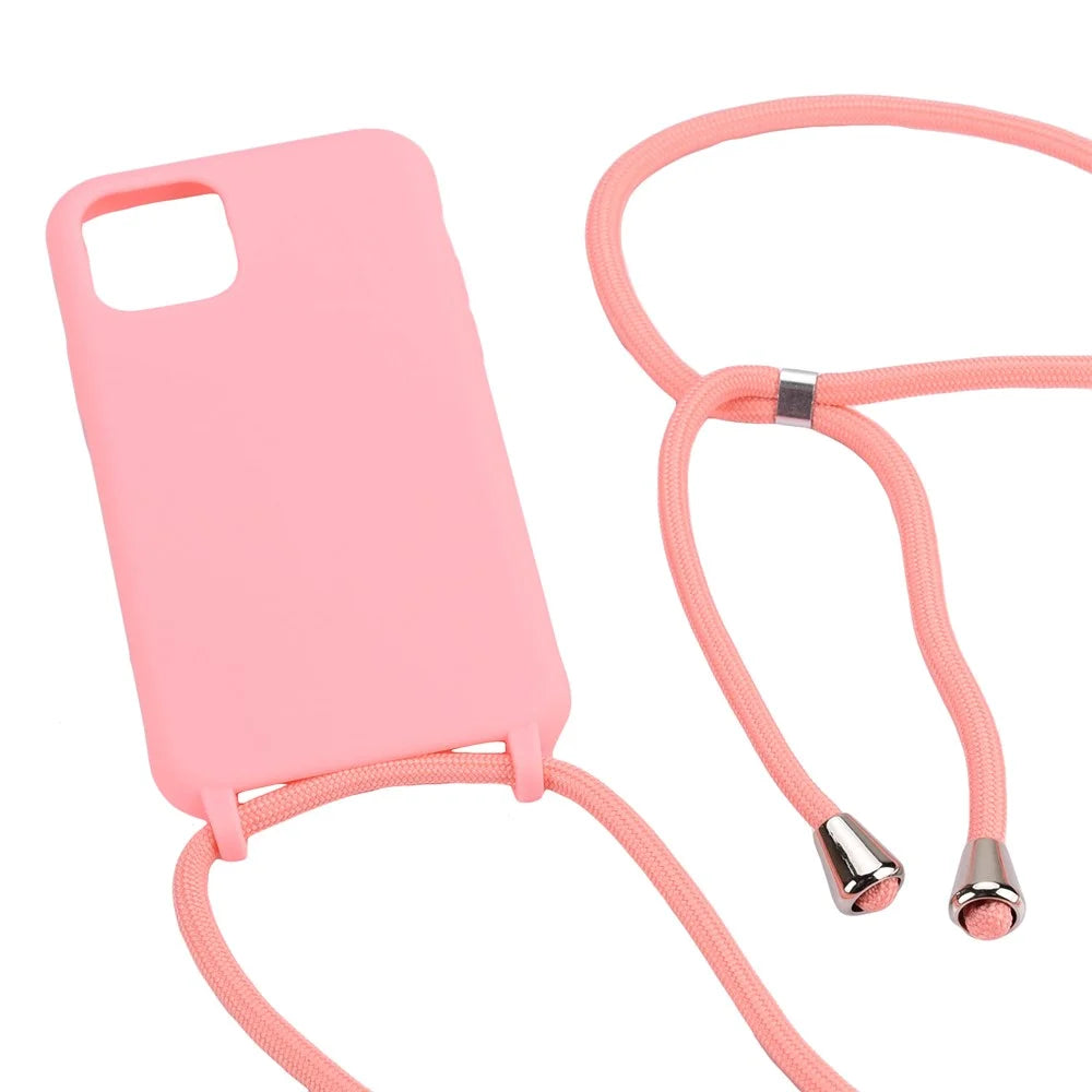 Soft TPU Case Phone Case with Multi-function Strap for iPhone 11 Pro 5.8-inch Cell Phone Accessory - Pink - 2