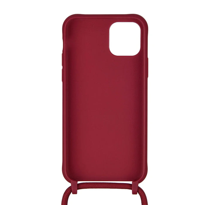 Soft TPU Case Phone Case with Multi-function Strap for iPhone 11 6.1-inch Integral Molding Design - Red - 3