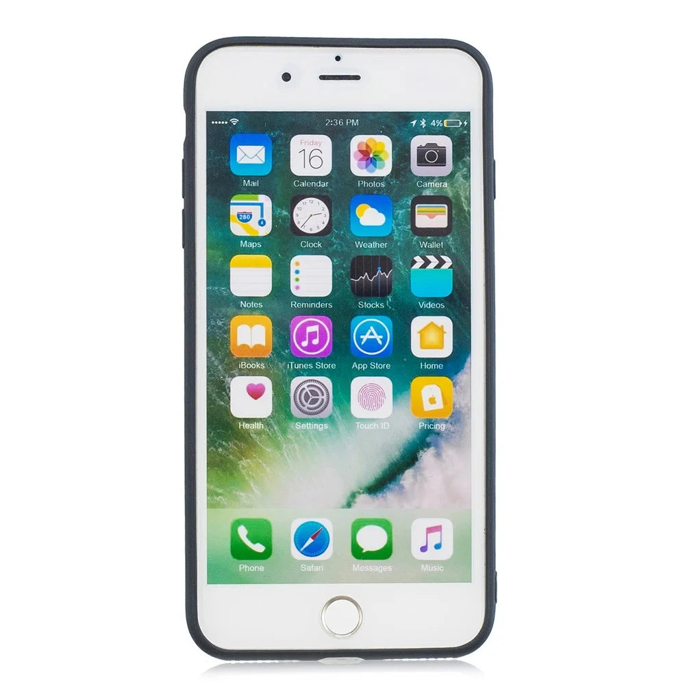 Soft TPU Mobile Phone Protective Case for iPhone 7 Plus/8 Plus 5.5 inch - Black - 5