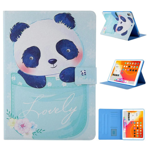 Pattern Printing Card Slots Flip Leather Tablet Protective Case for iPad 9.7-inch (2018)/(2017)/iPad Pro 9.7(2016)/iPad Air/Air2 - Panda - 1