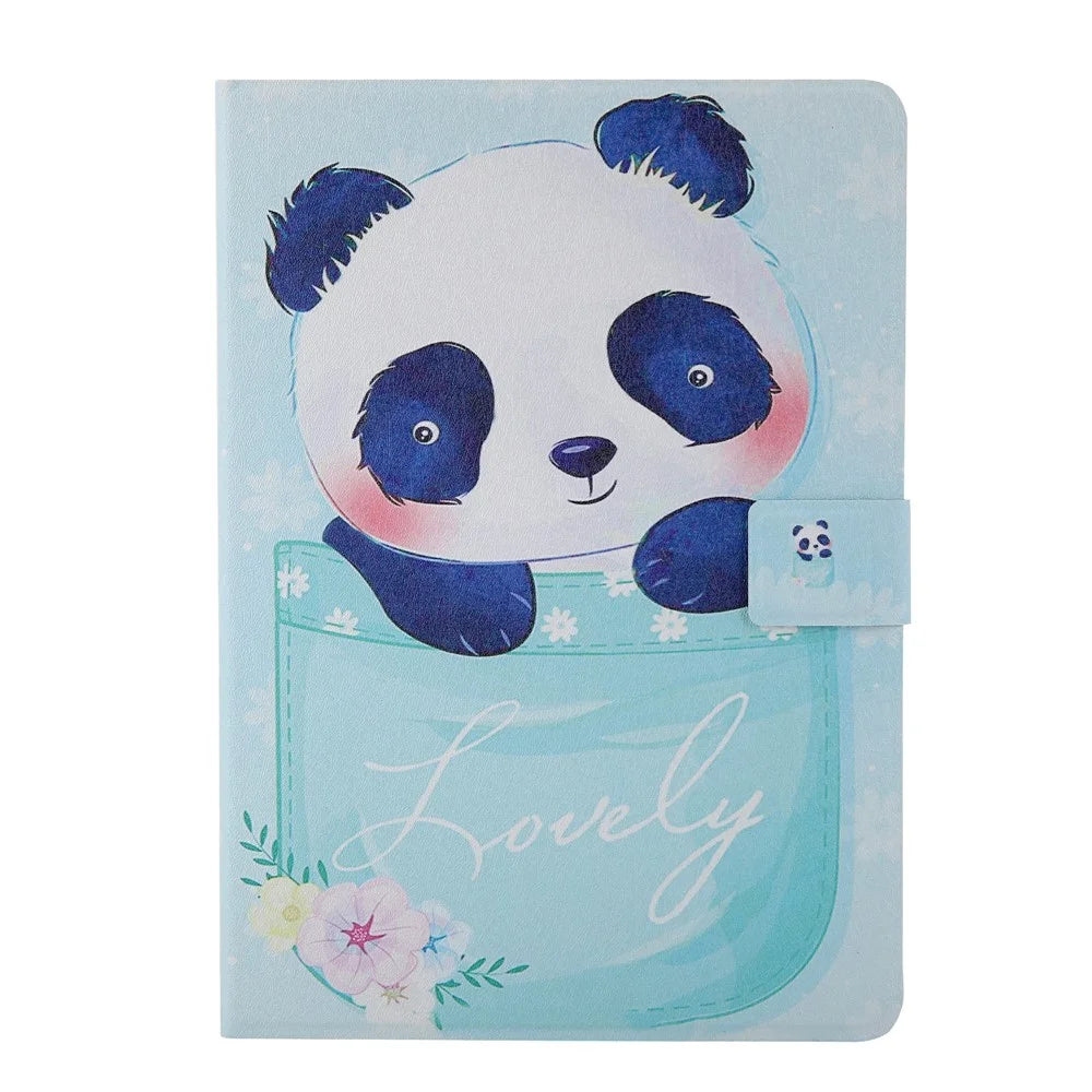 Pattern Printing Card Slots Flip Leather Tablet Protective Case for iPad 9.7-inch (2018)/(2017)/iPad Pro 9.7(2016)/iPad Air/Air2 - Panda - 2