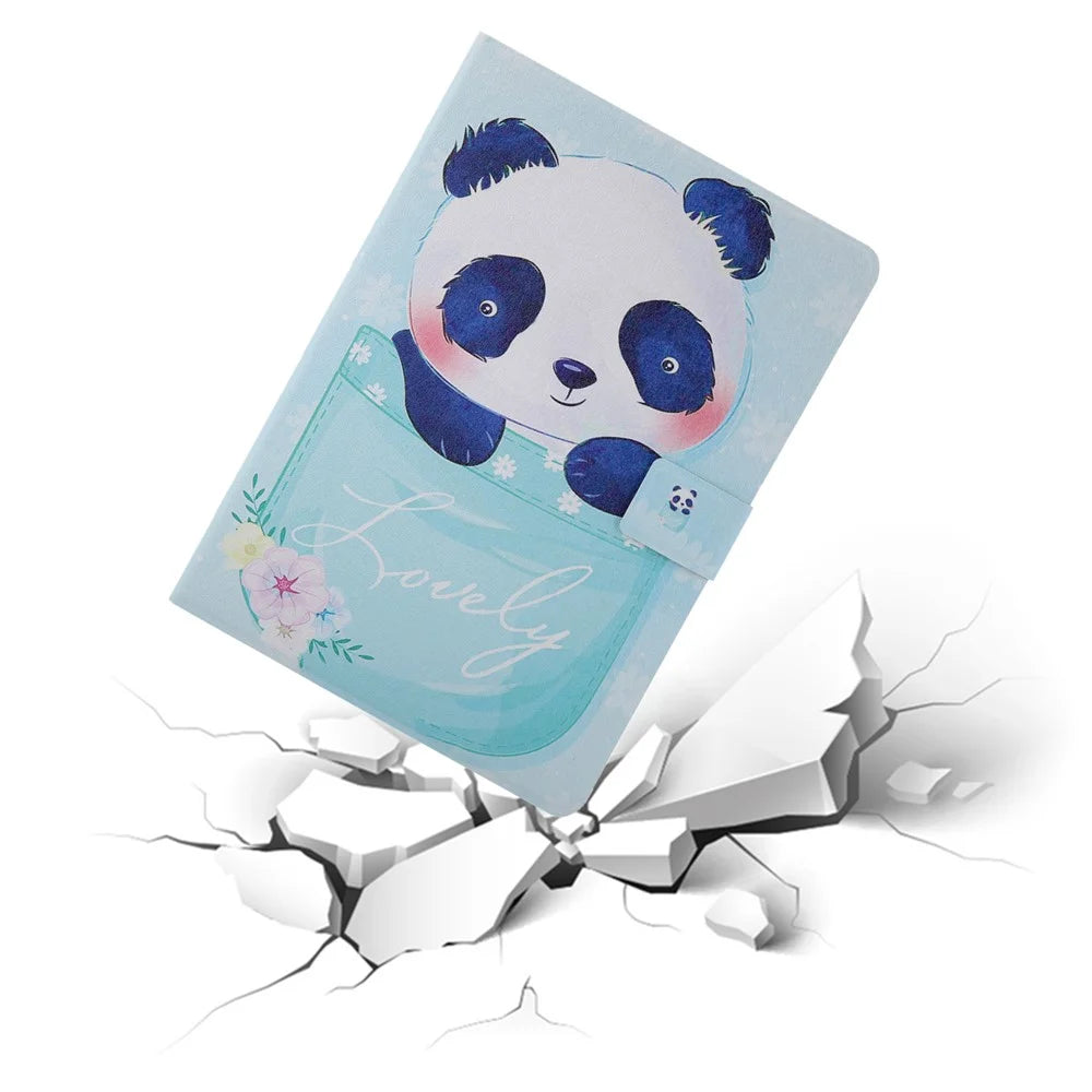Pattern Printing Card Slots Flip Leather Tablet Protective Case for iPad 9.7-inch (2018)/(2017)/iPad Pro 9.7(2016)/iPad Air/Air2 - Panda - 3