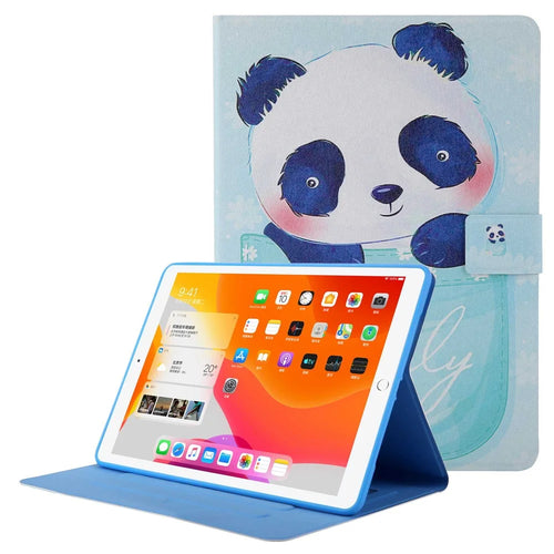 Pattern Printing Card Slots Tablet Leather Case for iPad 10.2 (2021)/(2020)/(2019)/iPad Air 10.5 inch (2019)/iPad Pro 10.5-inch (2017) - Panda - 1