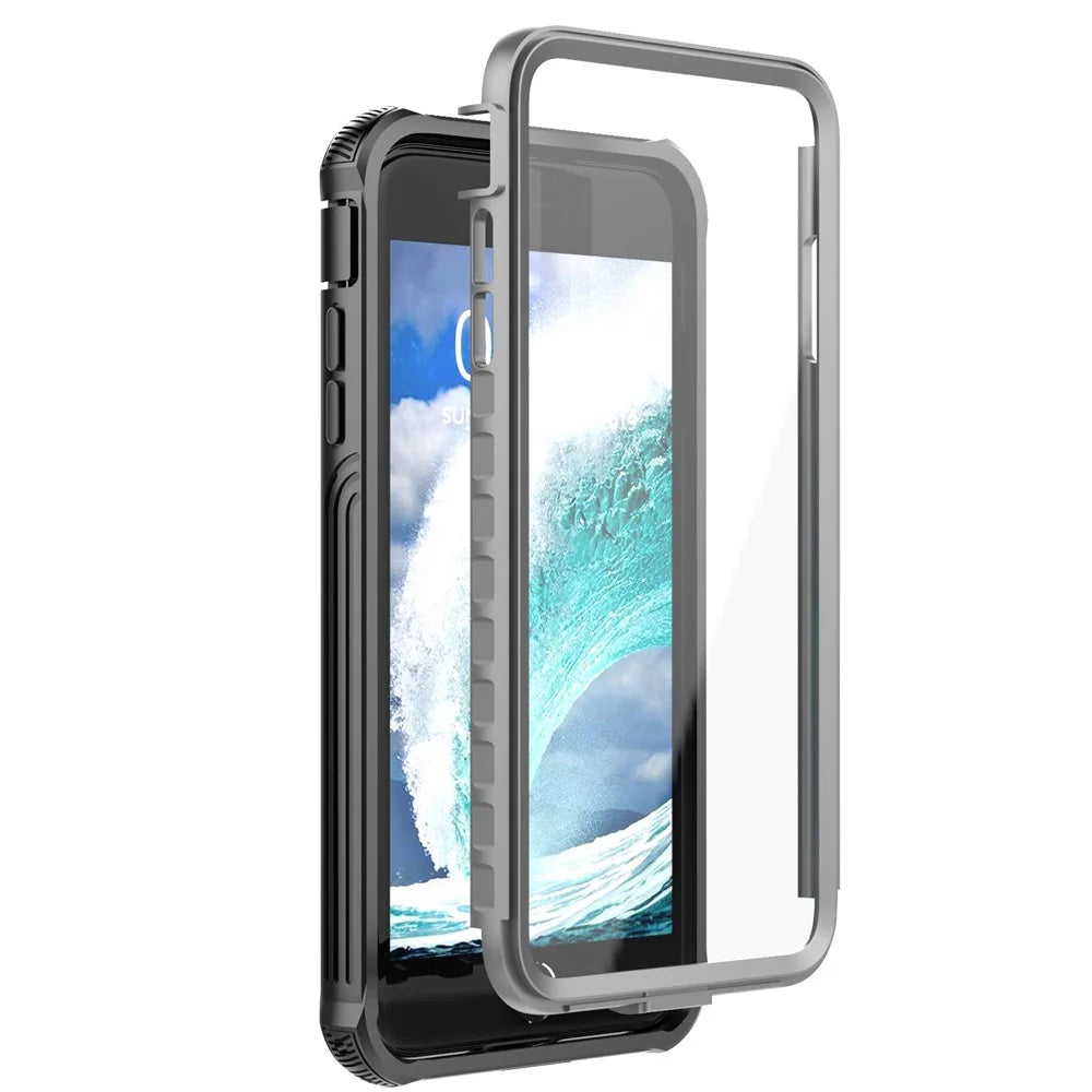 All-wrapped Anti-drop PC Cell Phone Case Built-in PET Screen Film for iPhone 8 Plus/7 Plus/6s Plus/6 Plus - 1