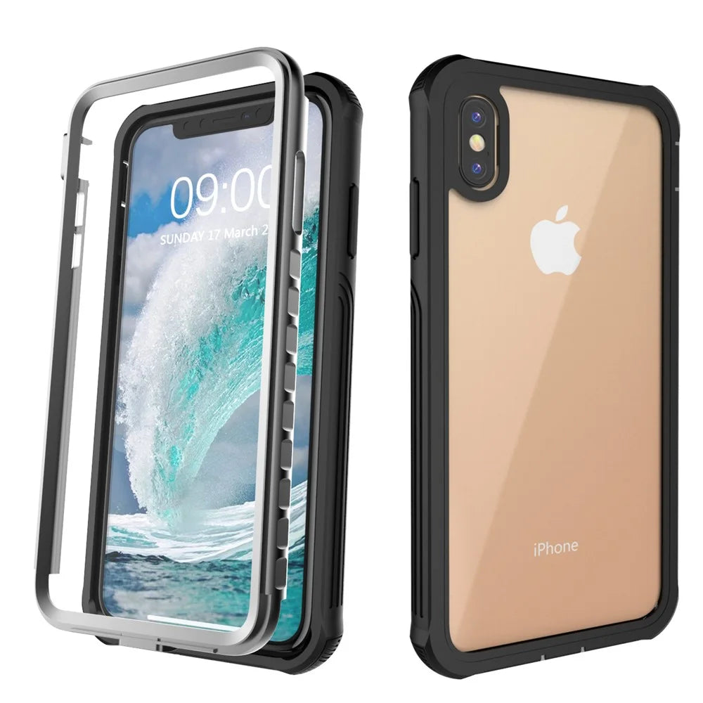 Shockproof All-inclusive PC Protector Cover Built-in PET Front Film for iPhone XS Max 6.5 inch - 5