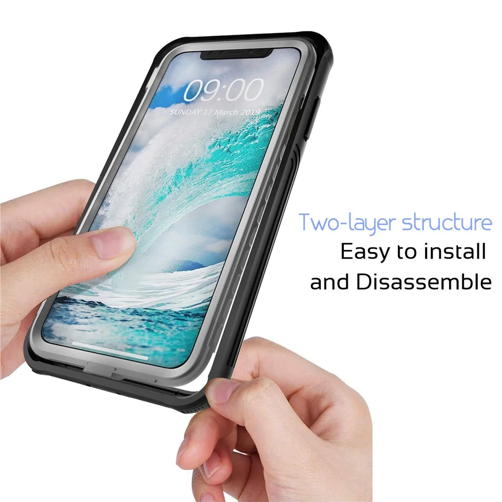 Shockproof All-inclusive PC Protector Cover Built-in PET Front Film for iPhone XS Max 6.5 inch - 7