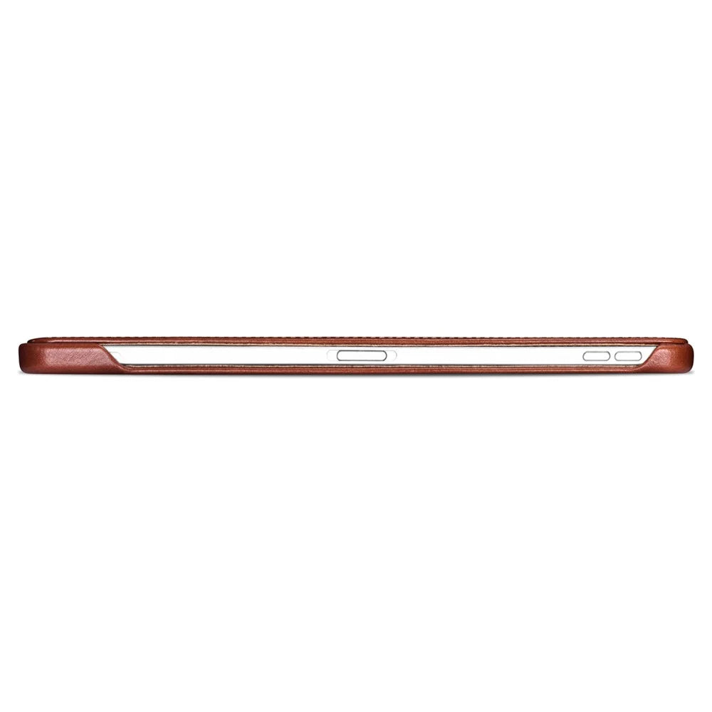 ICARER Retro Tri-Fold Genuine Leather Smart Case Shell for iPad Air 13 (2026) / (2025) / (2024) / Pro 12.9 (2022) / (2021) / (2020) / (2018) - Brown - 6