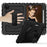 For iPad Pro 11-inch (2022) / (2021) / (2020) 360-degree Swivel Handy Strap Kickstand PC Silicone Tablet Shell with Shoulder Strap - All Black - 1