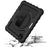 For iPad Pro 11-inch (2022) / (2021) / (2020) 360-degree Swivel Handy Strap Kickstand PC Silicone Tablet Shell with Shoulder Strap - All Black - 5