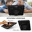For iPad Pro 11-inch (2022) / (2021) / (2020) 360-degree Swivel Handy Strap Kickstand PC Silicone Tablet Shell with Shoulder Strap - All Black - 6