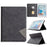 Geometric Pattern Stand Leather Smart Case for iPad Air 2/Air (2013)/iPad 9.7-inch (2018)/(2017)/Pro 9.7 inch (2016) - Black - 1