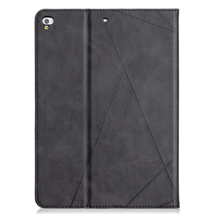 Geometric Pattern Stand Leather Smart Case for iPad Air 2/Air (2013)/iPad 9.7-inch (2018)/(2017)/Pro 9.7 inch (2016) - Black - 3