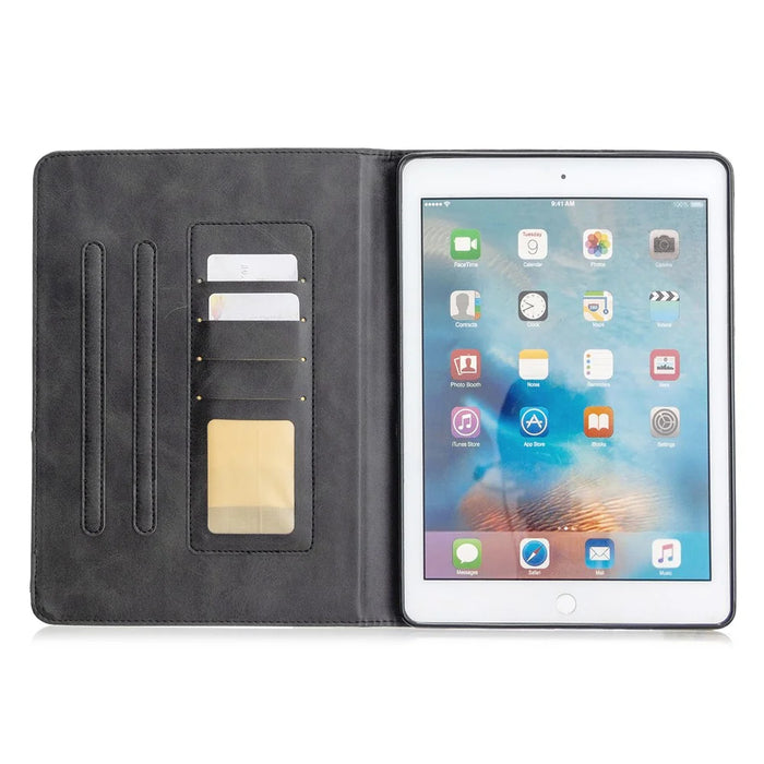 Geometric Pattern Stand Leather Smart Case for iPad Air 2/Air (2013)/iPad 9.7-inch (2018)/(2017)/Pro 9.7 inch (2016) - Black - 4