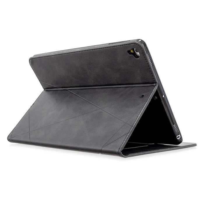 Geometric Pattern Stand Leather Smart Case for iPad Air 2/Air (2013)/iPad 9.7-inch (2018)/(2017)/Pro 9.7 inch (2016) - Black - 5
