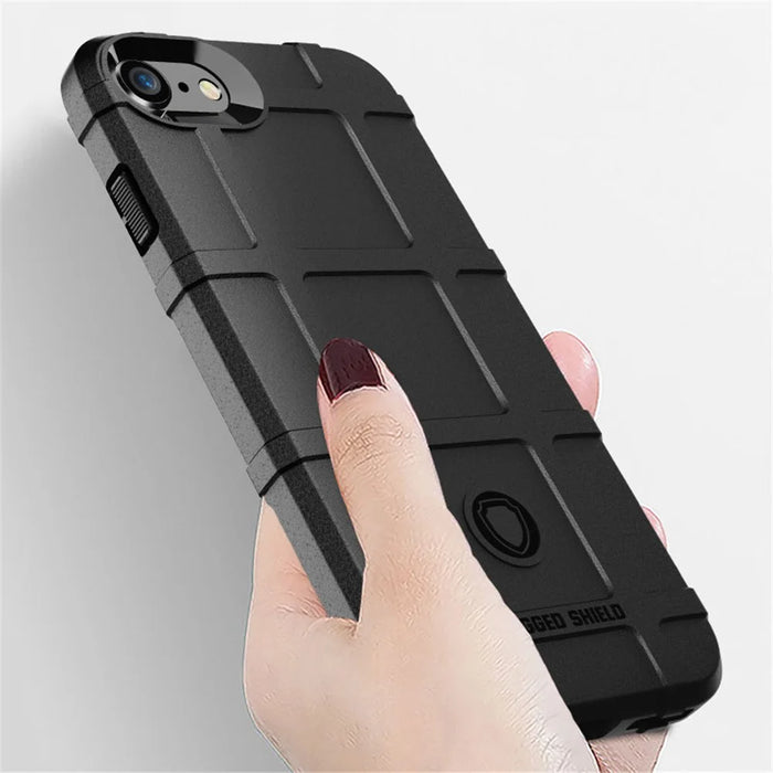 Rugged Square Skin TPU Anti-shock Cover for iPhone SE (2020)/SE (2022)/8/7 4.7 inch - Black - 3