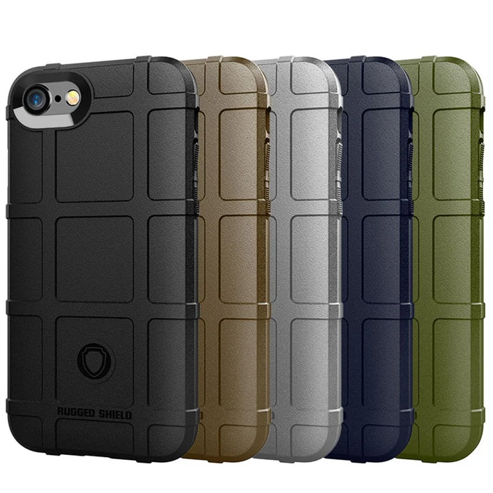 Rugged Square Skin TPU Anti-shock Cover for iPhone SE (2020)/SE (2022)/8/7 4.7 inch - Black - 5