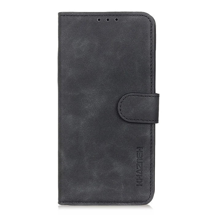 KHAZNEH Retro Leather Wallet Cover for iPhone 12 mini - Black - 4