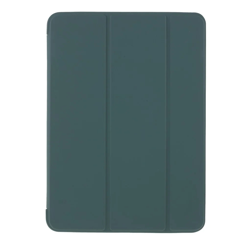 For iPad Pro 11-inch (2022) / (2021) / (2020) / (2018) Tri-fold PU Leather + TPU Tablet Phone Shell - Dark Green - 1