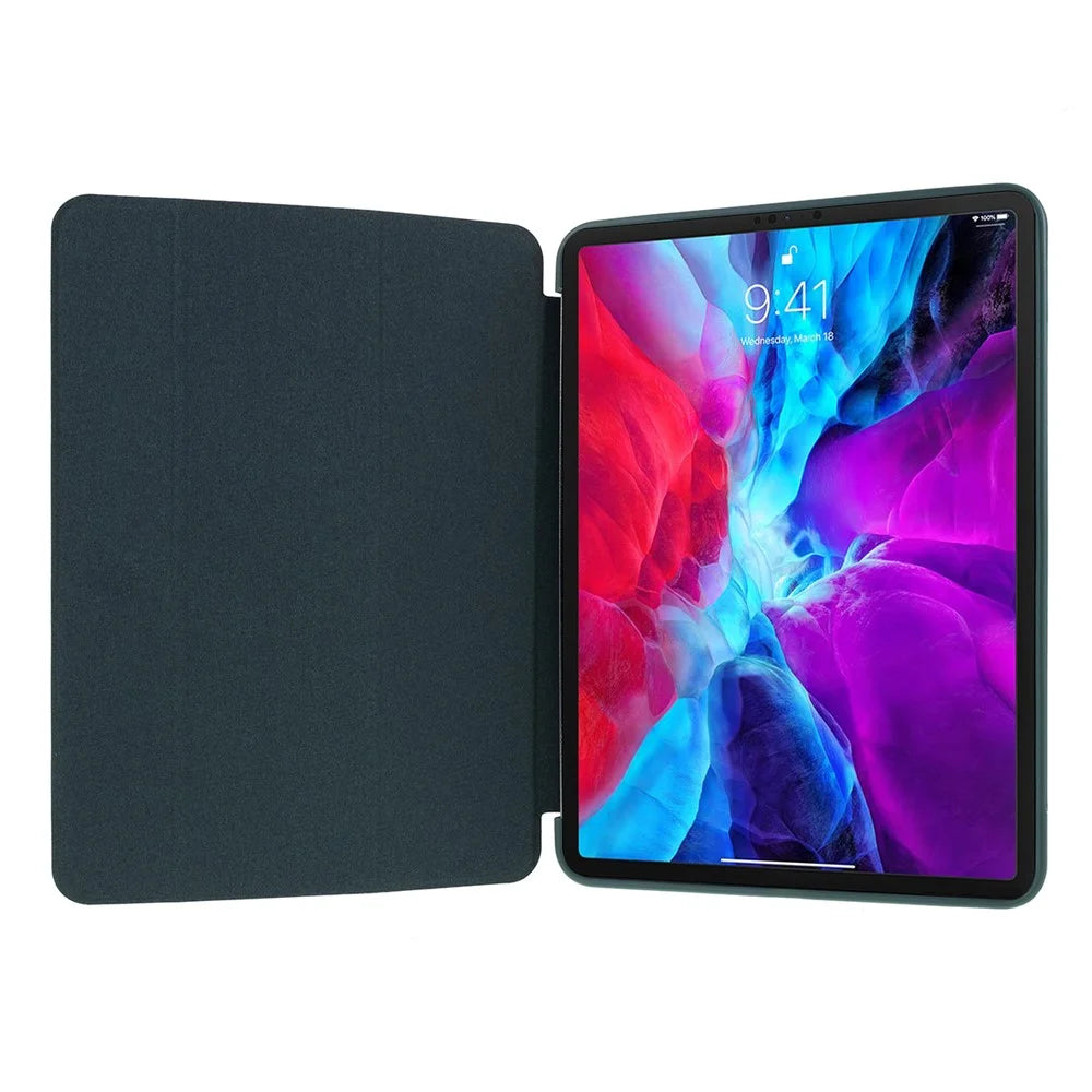 For iPad Pro 11-inch (2022) / (2021) / (2020) / (2018) Tri-fold PU Leather + TPU Tablet Phone Shell - Dark Green - 7