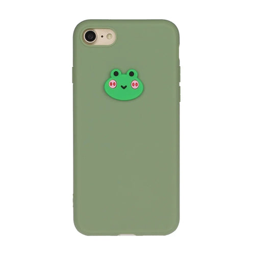 Animal Doll Coated TPU Phone Case for iPhone 7/8/SE (2020)/SE (2022) - Frog - 1