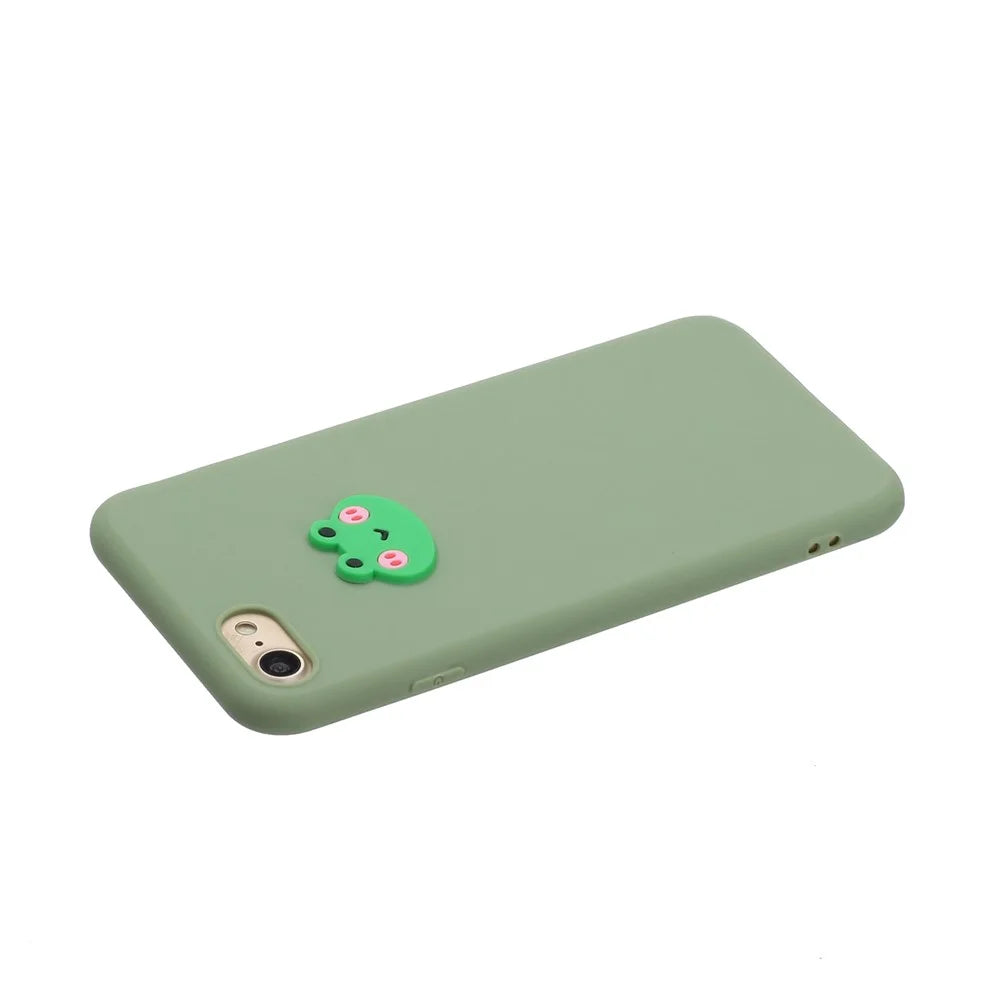 Animal Doll Coated TPU Phone Case for iPhone 7/8/SE (2020)/SE (2022) - Frog - 3