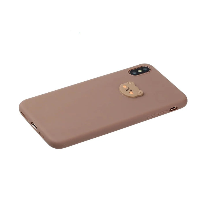 Animal Logo Decor TPU Stylish Cover for iPhone XS Max 6.5 inch - Bear Head - 2
