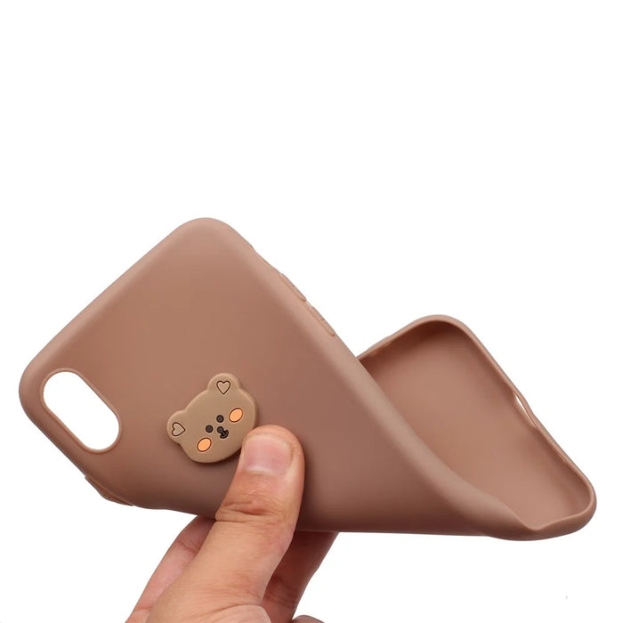 Animal Logo Decor TPU Stylish Cover for iPhone XS Max 6.5 inch - Bear Head - 4