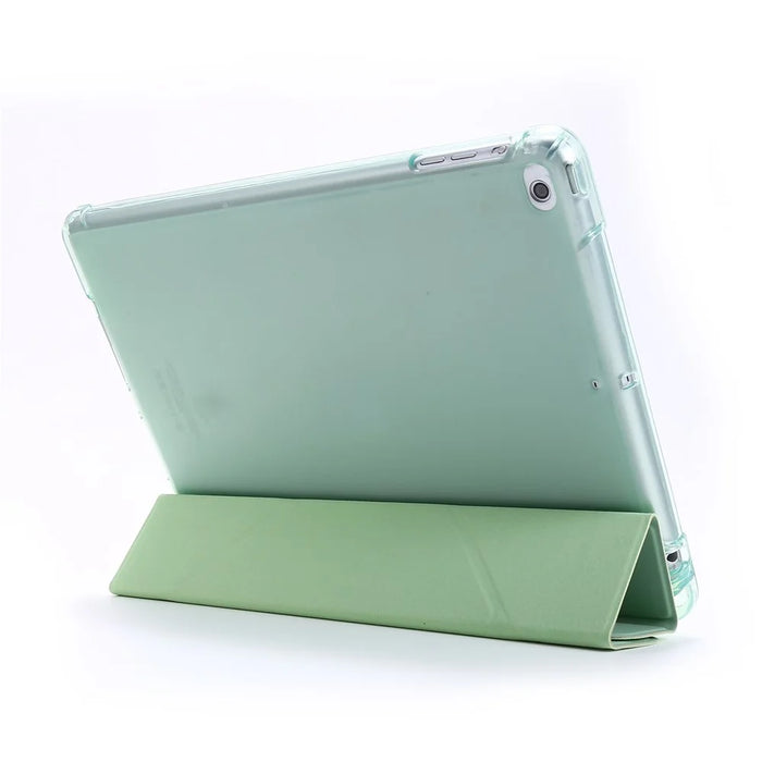 Deformable Stand Leather Smart Tablet Case for iPad 9.7-inch (2018) - Light Green - 6