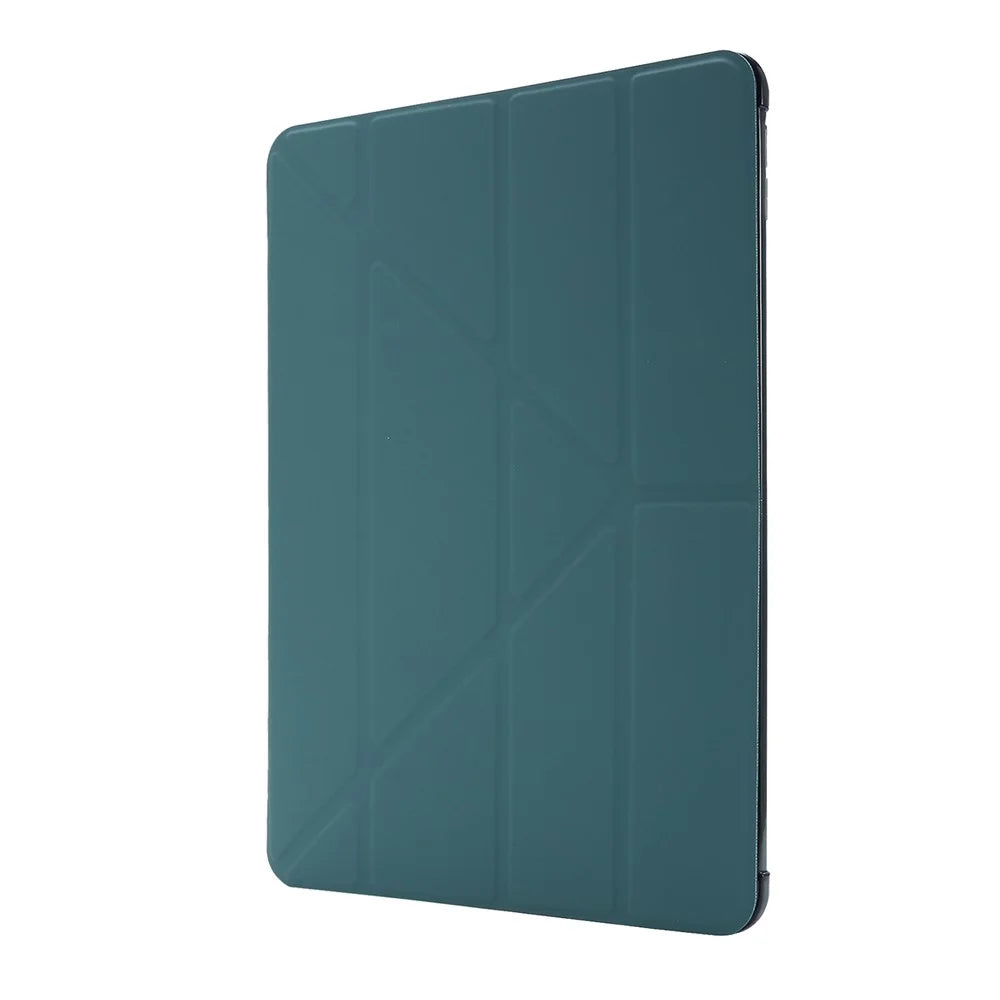Deformable Stand Leather Smart Tablet Shell for iPad 10.2 (2021)/(2020)/(2019) - Dark Green - 2
