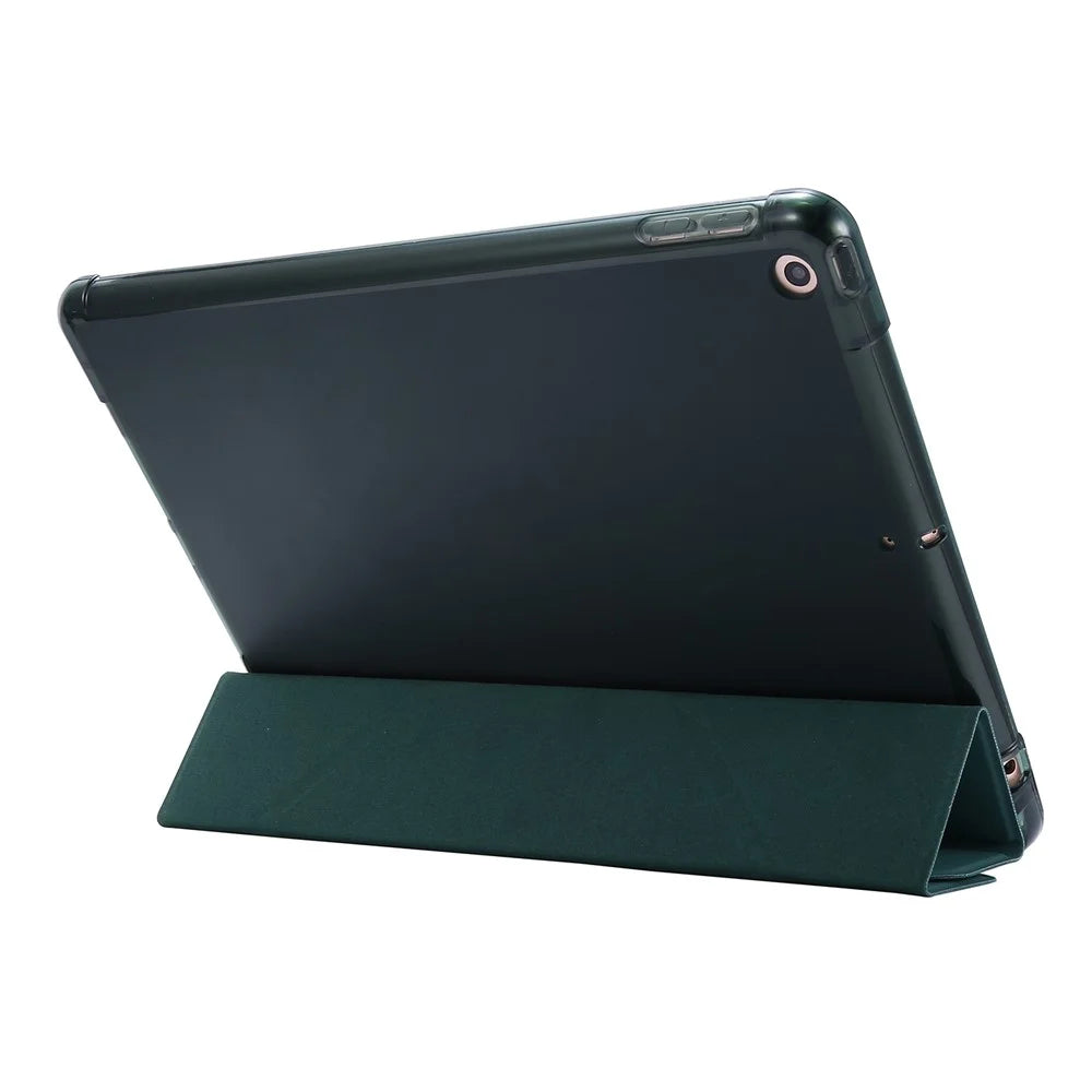 Deformable Stand Leather Smart Tablet Shell for iPad 10.2 (2021)/(2020)/(2019) - Dark Green - 4